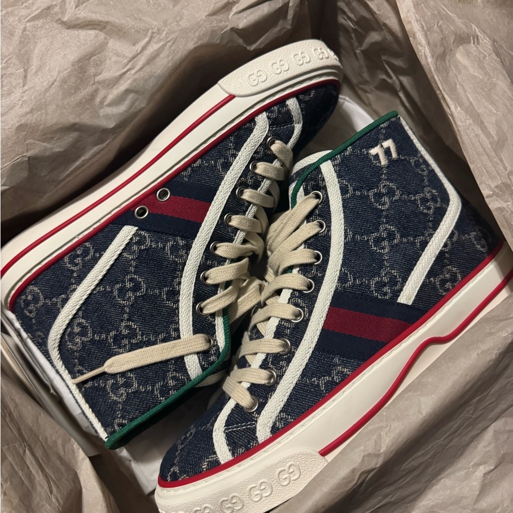 Gucci Green Tennis Sneakers